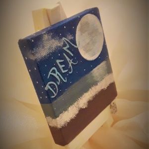BeaslePunk Art Original Accents - Dream Away - mini canvas art original 3" x 3" BeaslePunk Art Original Accents - Dream Away - mini canvas art original 3" x 3"